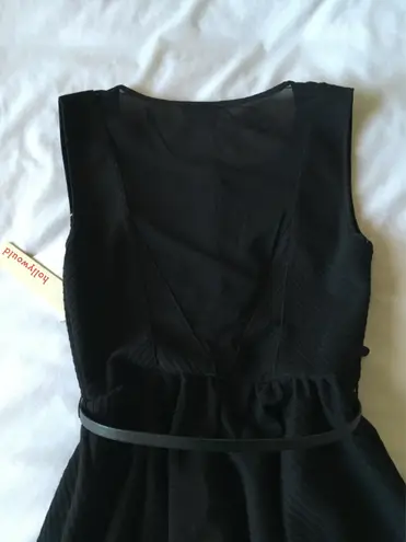 Hollywould Black Skater Dress With Belt