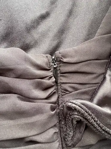 Cinderella Design One Shoulder Ruffle Evening Gown Prom Dress in Black - Size XL