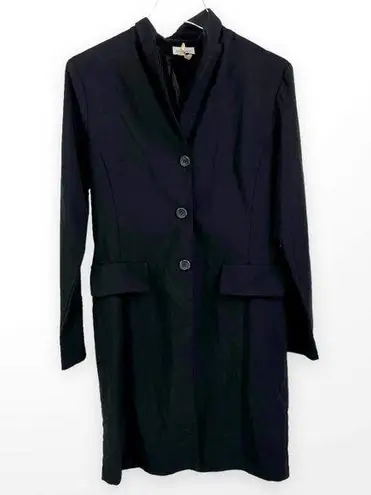 90s COUNTESS Vintage Black Trench Coat Jacket Size M