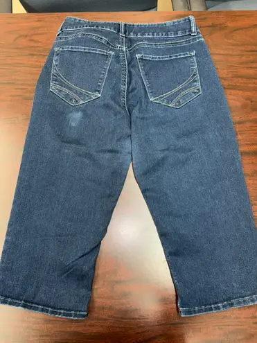 Riders By Lee Size 10 Dark Wash Denim Capris