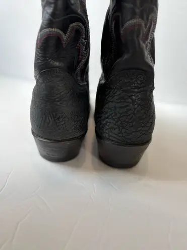 Abilene vintage black leather cowboy boots Size 7