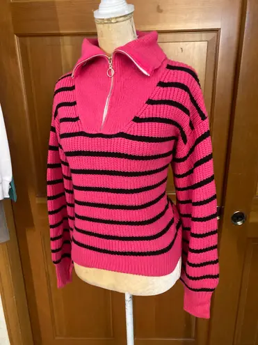 Lavishly Paris New! Women’s Striped Pattern Colorblock Drop Shoulder Sweater