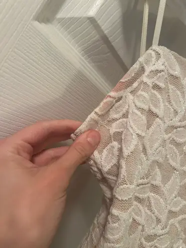 White Prom Dress With Slit Size XS