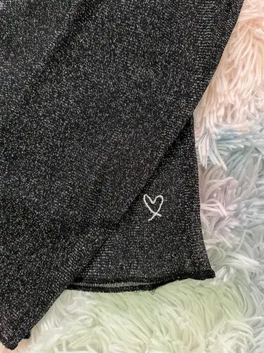 Victoria's Secret Victoria’s Secret Black Mesh Sparkly Long Sleeve Top - Image 3