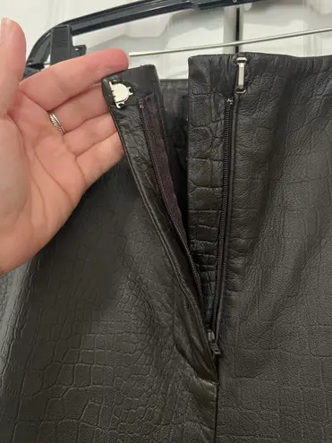 INC Brown Leather Straight Leg Pants - Size 12