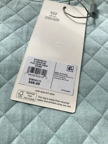 Lady Hagen Walter Hager Women's Clubhouse Pullover Crewneck in Ether/Seafoam size XS NWT