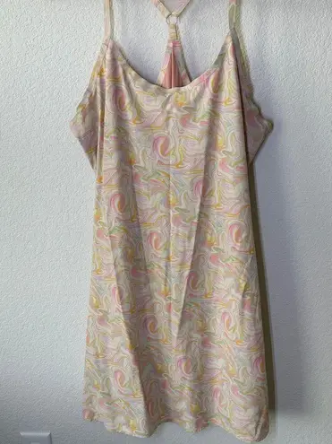 Outdoor Voices The Exercise Dress Pink Marble Built In Short Size XL