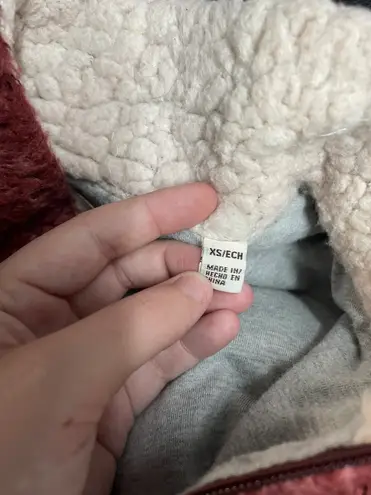 Weatherproof Vintage Rust Red Sherpa Half Zip - Image 6