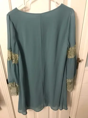 Entro Teal Long Sleeve Dress