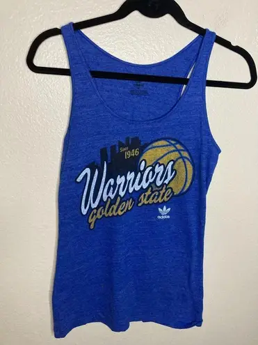 Adidas  Golden State Warriors Heathered Blue Tank Top Size Medium