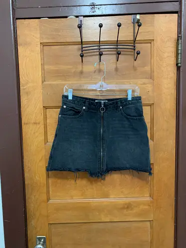 We The Free Zip Up Denim Skirt