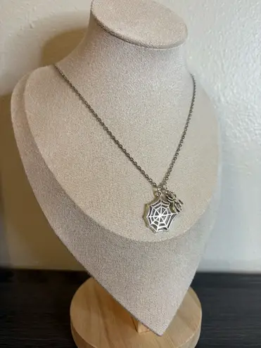 Handmade Spider/Spider Web Necklace