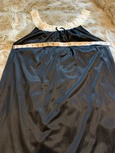 Vintage Lingerie Slip Dress Black Size none