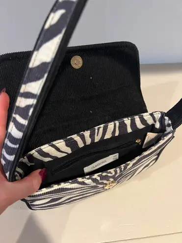 JustFab Glassons Zebra Shoulder Bag