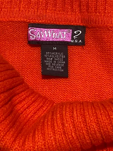 Say What? Say What Orange Sweater Midi Dress-Cold shoulder Cowl neck dress women size M
