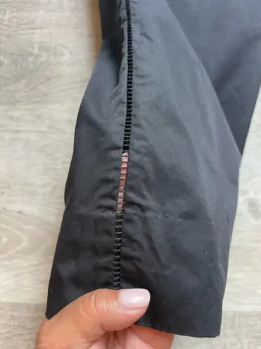 COS Women’s Black Cotton Pants With Side Open Stitching Size 6 Barrel Style Legs - Image 4