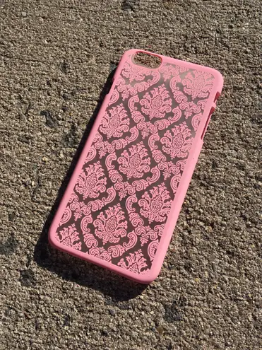 iPhone 6Plus/ 6s Plus Fashion Flower Lace Shockproof Hard Case Pink Multiple