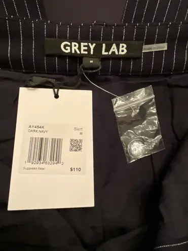 Grey Lab Pinstripe Maxi Dark Navy Skirt