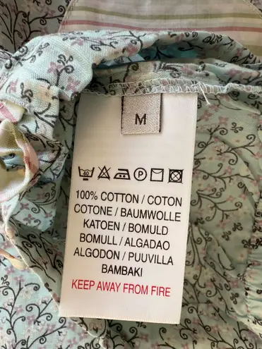 Derek Rose Vintage Pajama Pants M Floral Stripe Cotton Lounge Trousers New Rare