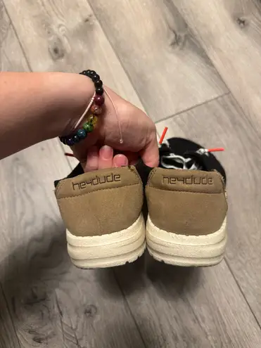 Hey Dude Wendy Star Slip-On Shoes Black w/ Leopard Star Women’s 6