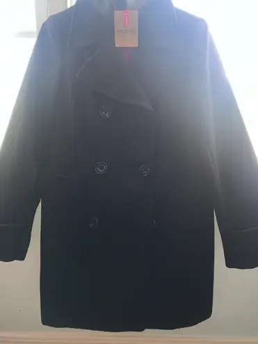 Anne Klein Black Wool Peacoat