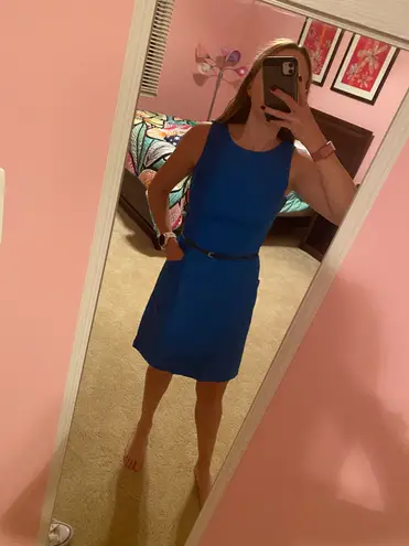 Tommy Hilfiger Royal Blue Belted Dress