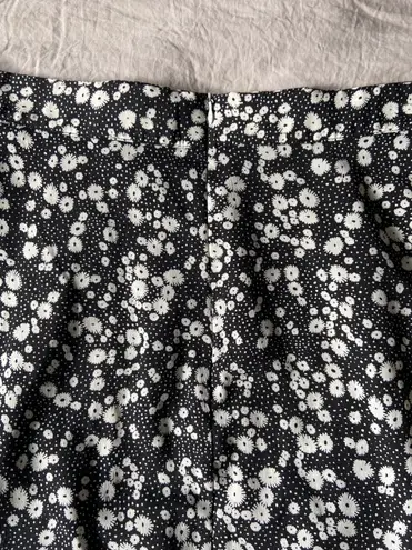 SheIn Black And White Floral Midi Skirt