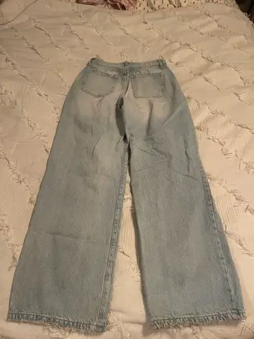 Garage Wide Leg Blue Jeans