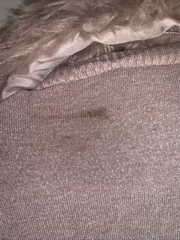 Sioni Faux Fur Cardigan Brown Size M