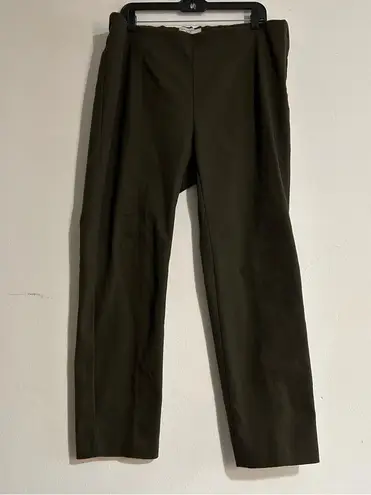 MM.LaFleur Foster Cigarette Pants PowerStretch Dark Olive Plus Size 3x