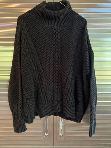 a.n.a Black Turtle Neck Sweater