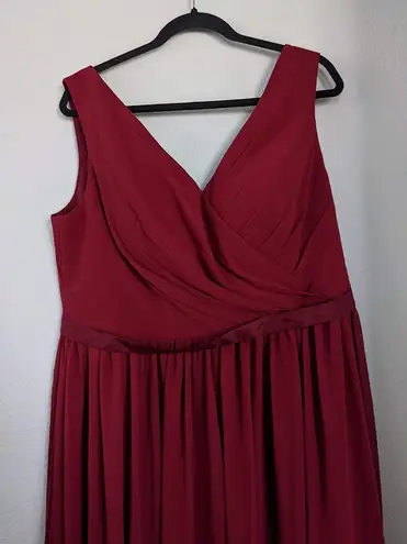 AW Gwyneth Bridesmaid Prom Formal Special Occasion Wedding Guest Dress, 16, Red