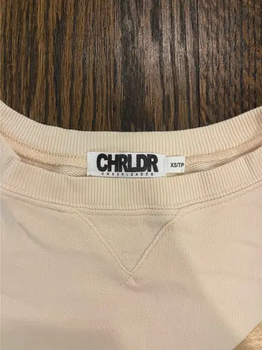 CHRLDR XS Cream Lightning Crewneck/Sweater Tan - Image 3