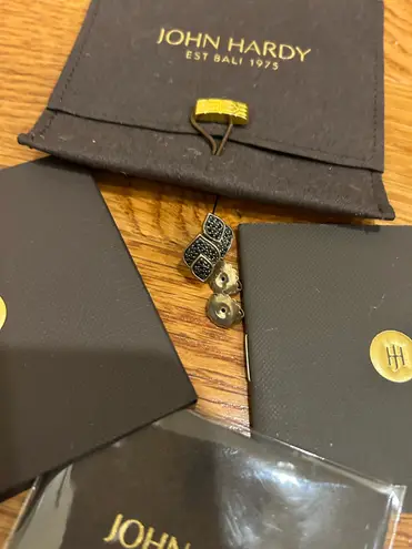 JOHN HARDY Silver Legends Naga Pave Black Sapphire Stud Earrings Size undefined