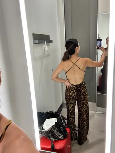 Norma Kamali Leopards Print Women Jumpsuit