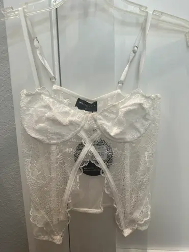 White Fox Boutique White Fox White Lace Bustier 