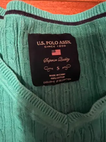 U.S. Polo Assn. Teal Ribbed Sweater