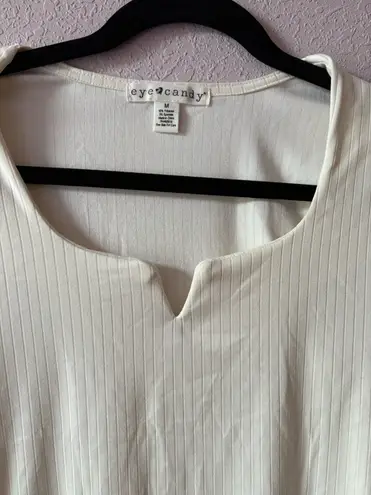 Eye Candy Cream Lined T shirt