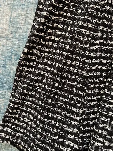 Elle Black White Print Seamed Fit & Flare Cap Sleeve Dress Size XL