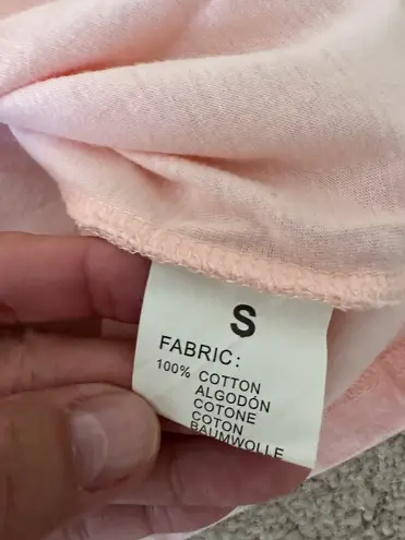 My stat New My Star Woman’s Light Orange Top 100% Cotton With Black Mesh Sleeves, Sz S