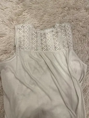 Maurice's White Lacy Tank Top
