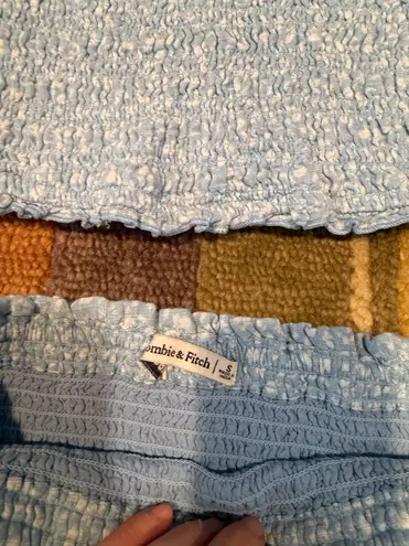 Abercrombie & Fitch  Light Blue Floral Two Piece Matching Set Skirt Crop Top S - Image 2