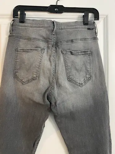 MOTHER Denim Mother Grey The Swooner Supermoon Stripe Jeans