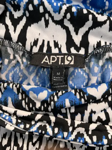 Apt. 9 Blue, Black & White Print Maxi Skirt