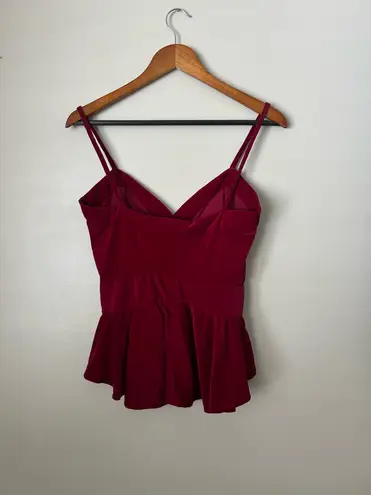 Vintage holiday red velvet like top