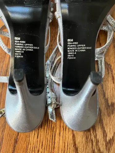 Women’s Silver Sparkly Heels Size 8.5