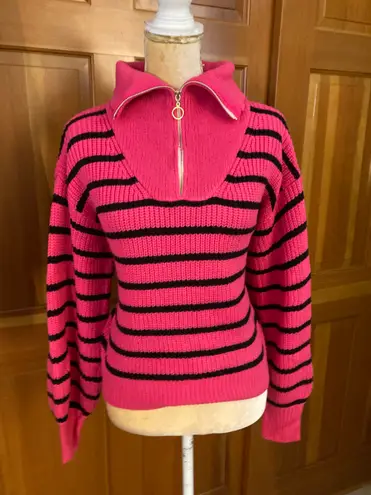 Lavishly Paris New! Women’s Striped Pattern Colorblock Drop Shoulder Sweater
