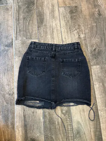 Denim & Co Denim Co Black Denim Jean Skirt
