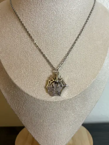 Handmade Spider/Spider Web Necklace