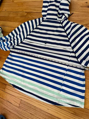 Hunter Striped Print Hoodie Hood Oversized Crop 